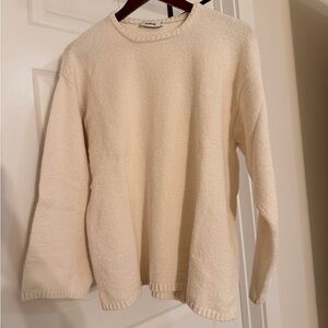 Sandro Boucle Knit Crew Neck Sweater